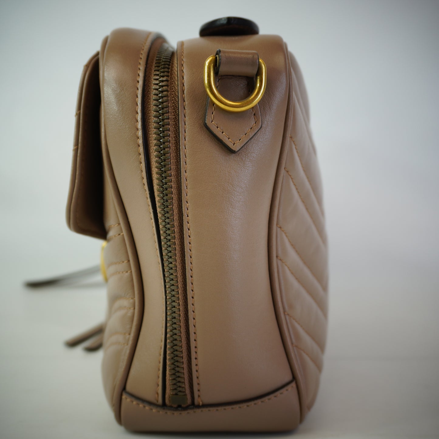 Gucci Marmont Matelasse Small Top Handle Bag GHW Small