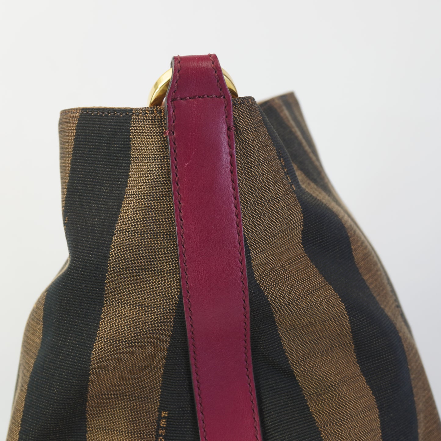Fendi Zucca Tote (canvass) w/pink strap