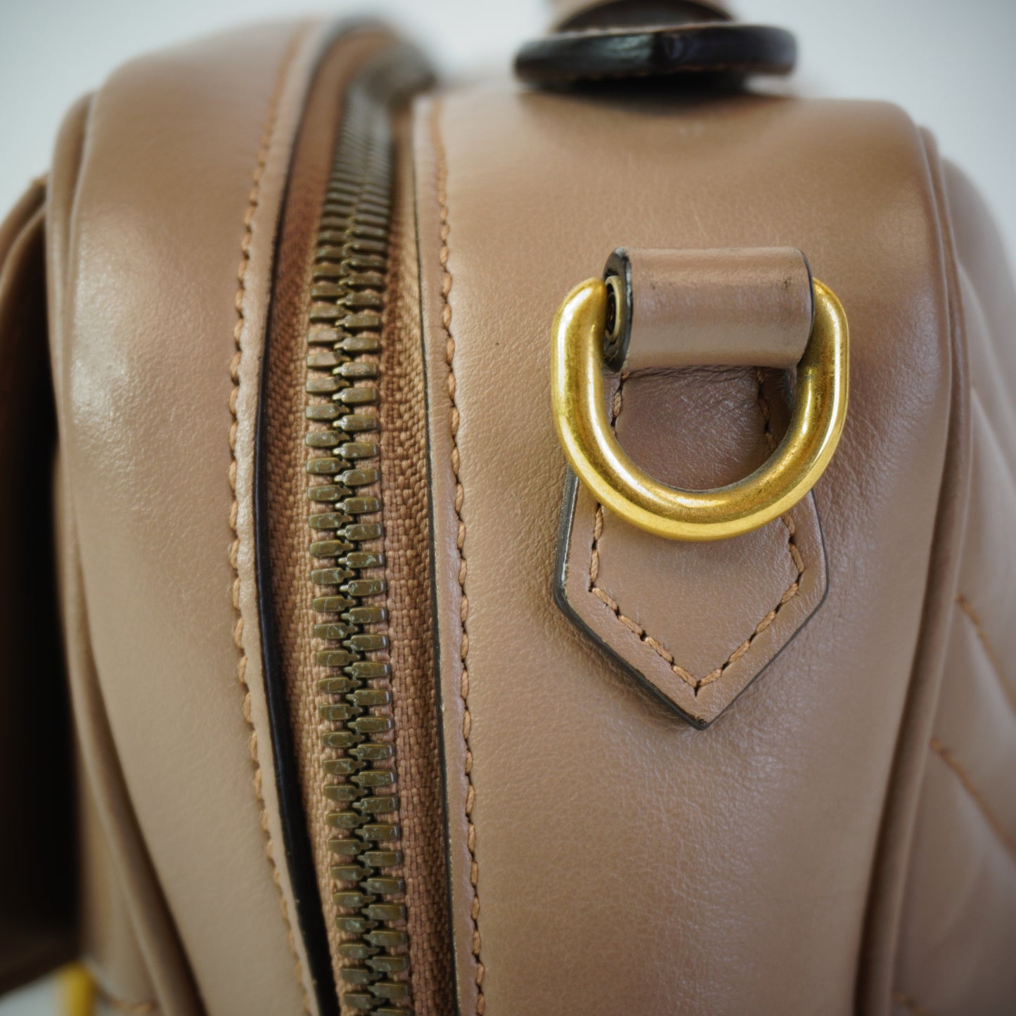 Gucci Marmont Matelasse Small Top Handle Bag GHW Small