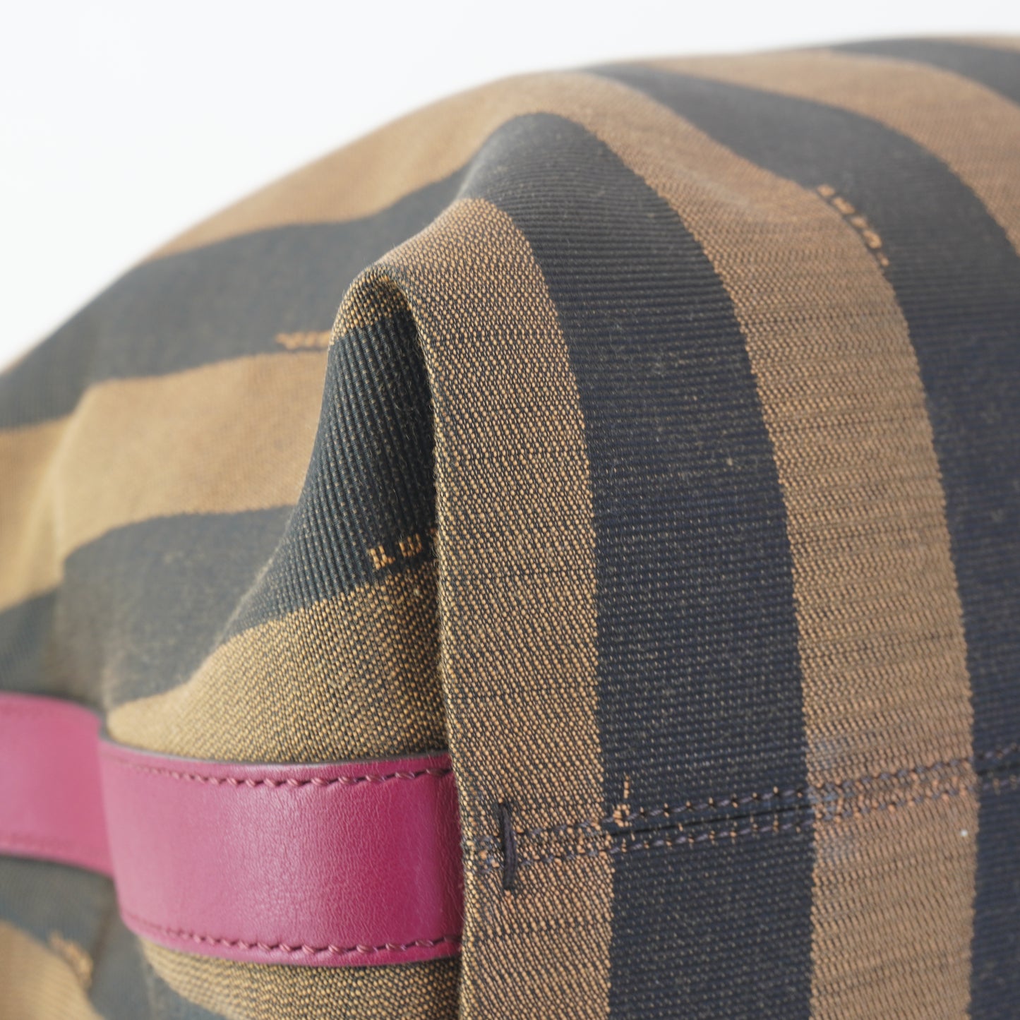 Fendi Zucca Tote (canvass) w/pink strap