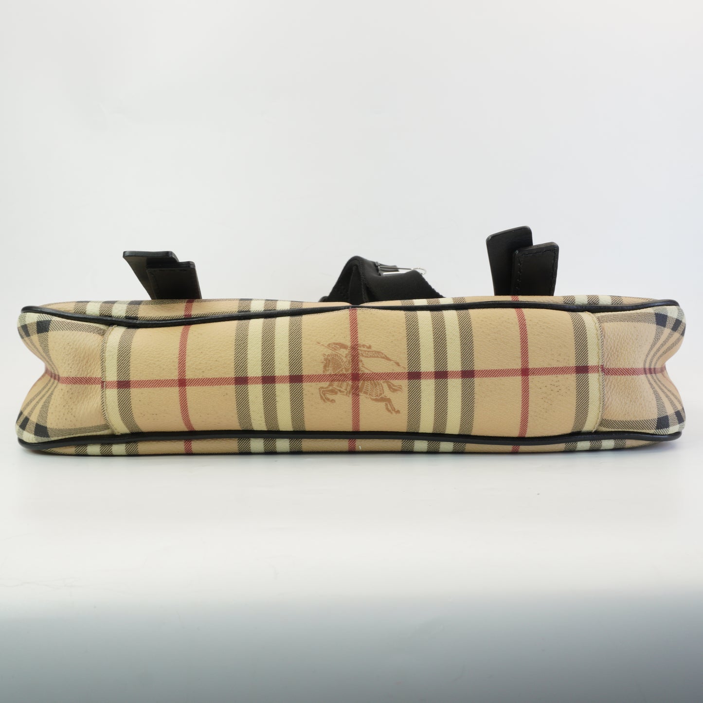Burberry	Bicolor Hymarket Check Messenger Bag Medium BHW