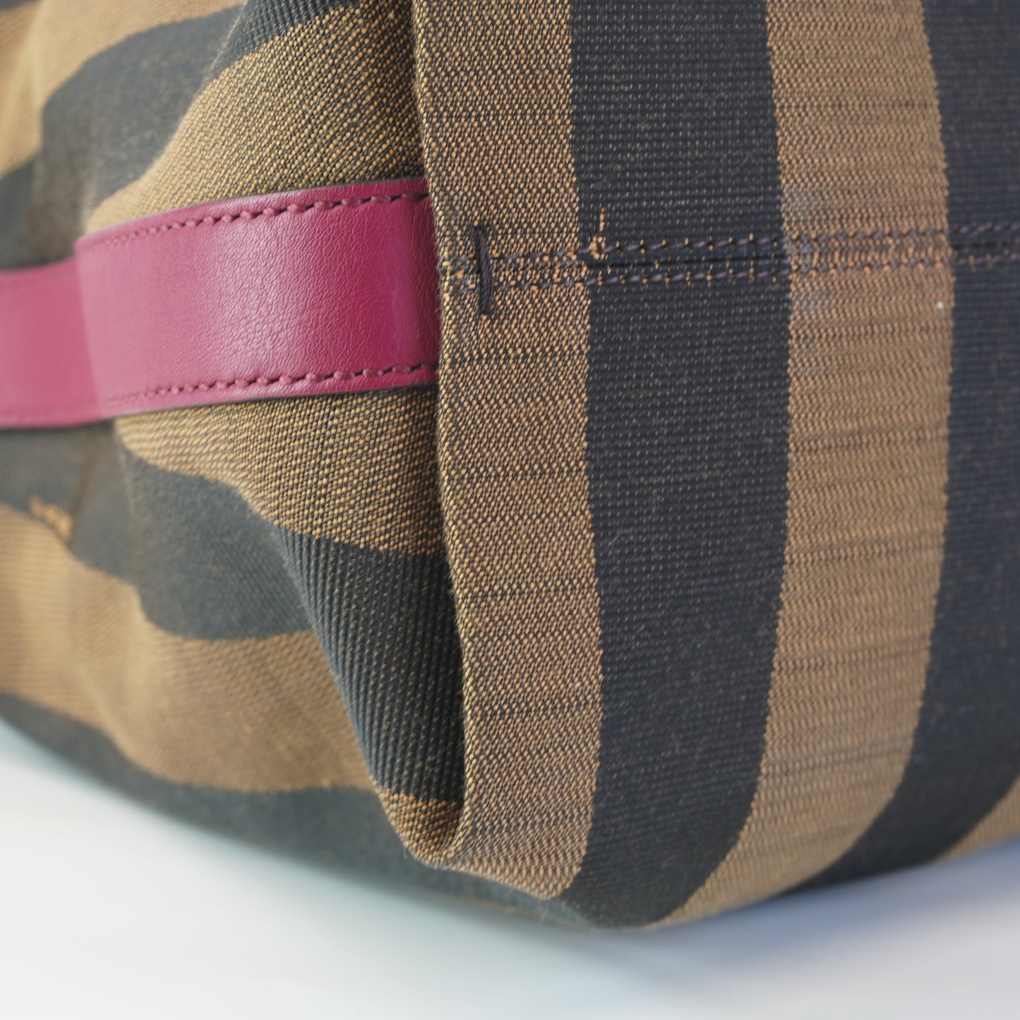 Fendi Zucca Tote (canvass) w/pink strap