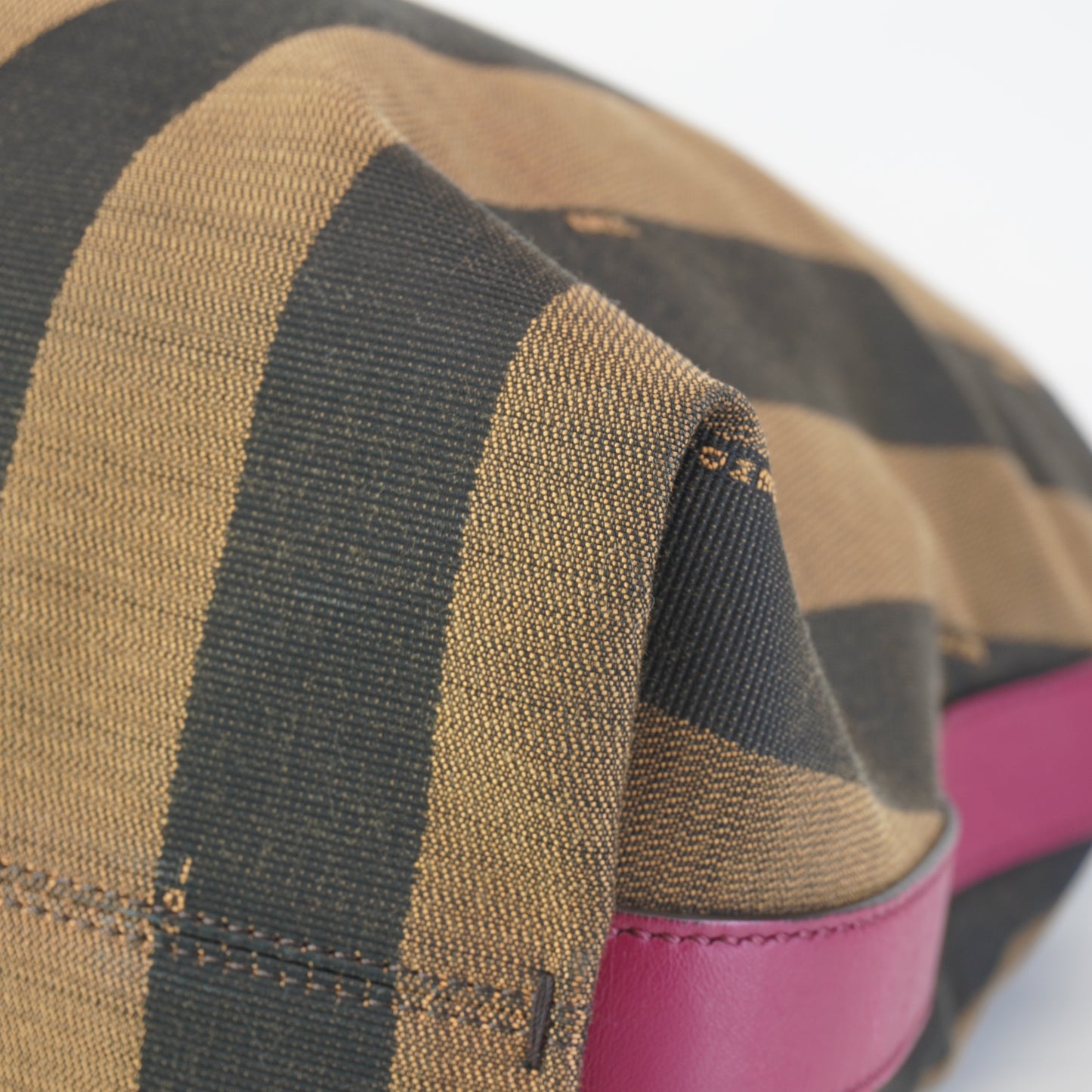 Fendi Zucca Tote (canvass) w/pink strap