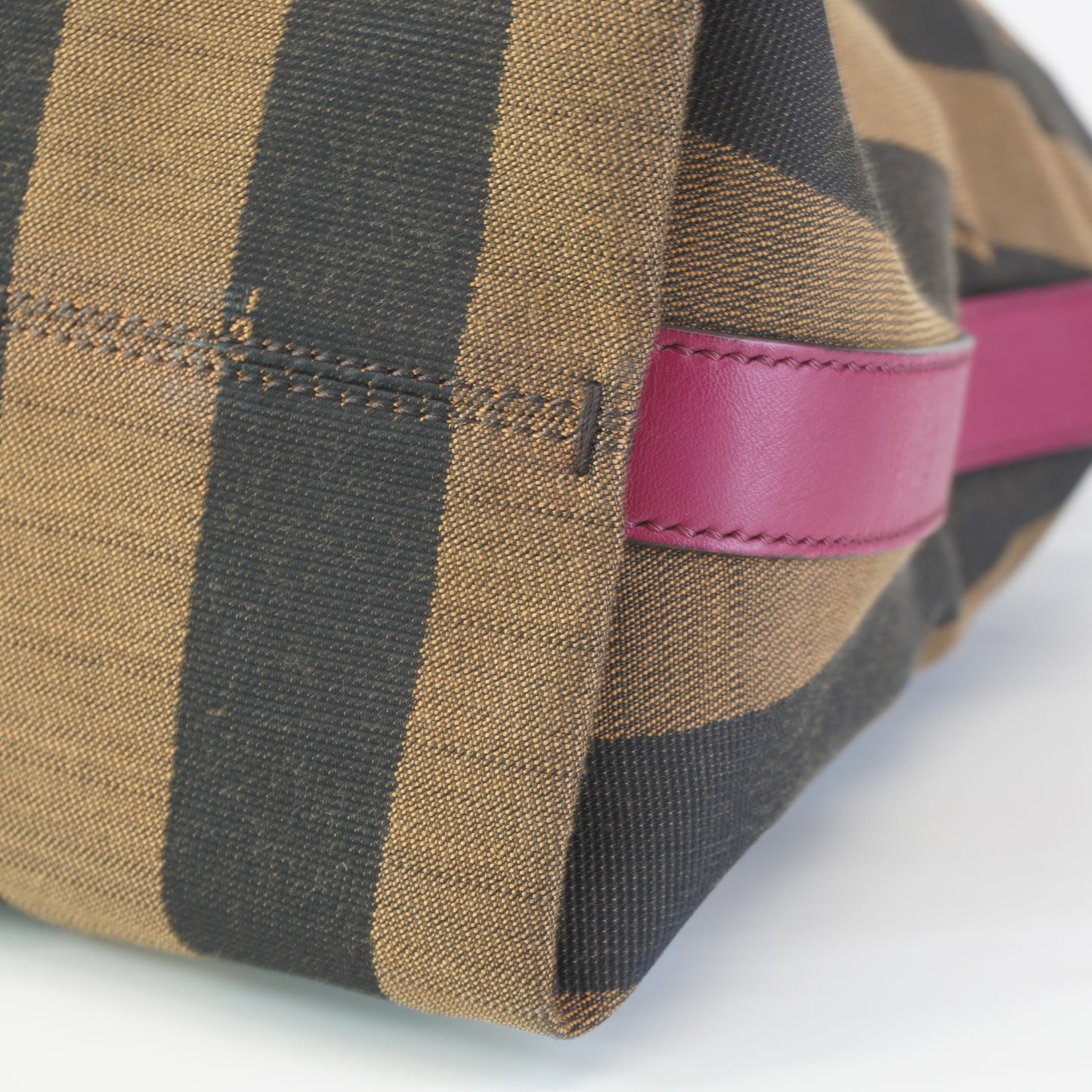 Fendi Zucca Tote (canvass) w/pink strap