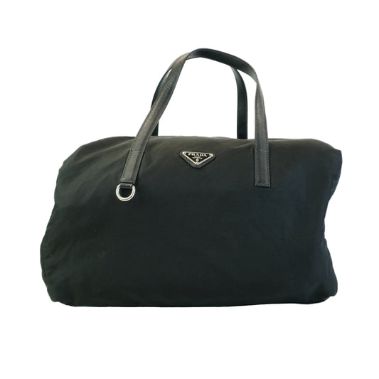 Prada Nylon Shoulder Bag Black Large SHW
