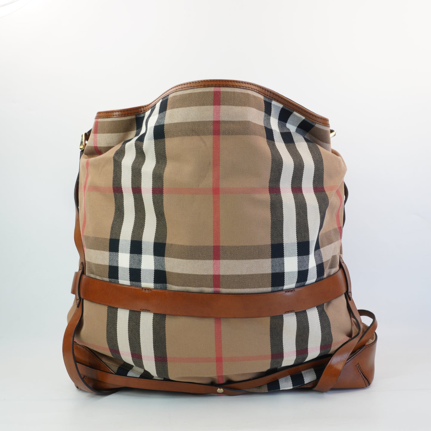 Burberry	House Check Bidle Gosford Hobo Large GHW