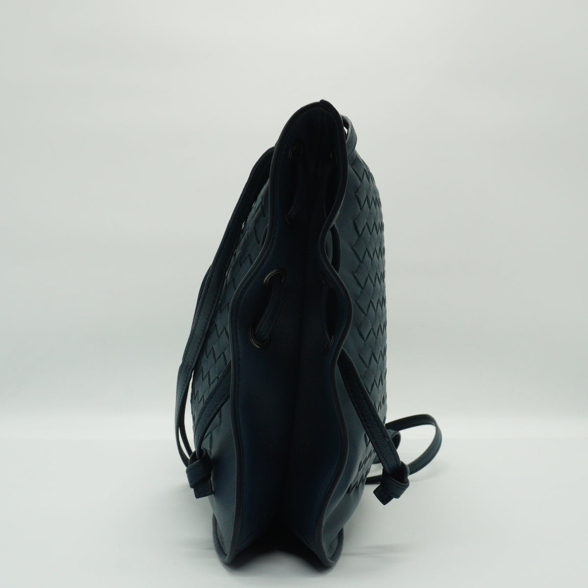 Bottega Veneta	Intrecciato Woven Leather Shoukder Bag Slate Blue MHW
