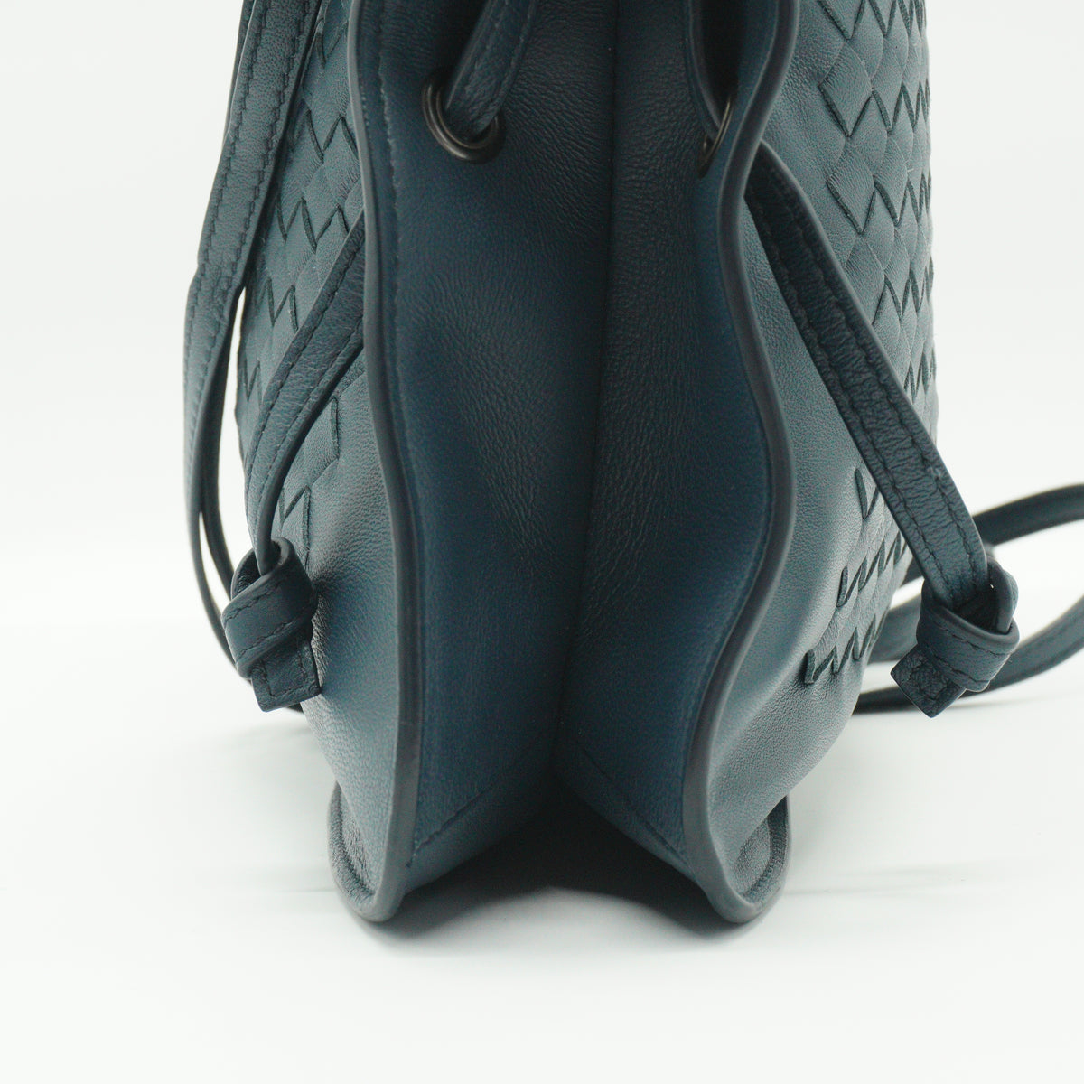 Bottega Veneta	Intrecciato Woven Leather Shoukder Bag Slate Blue MHW