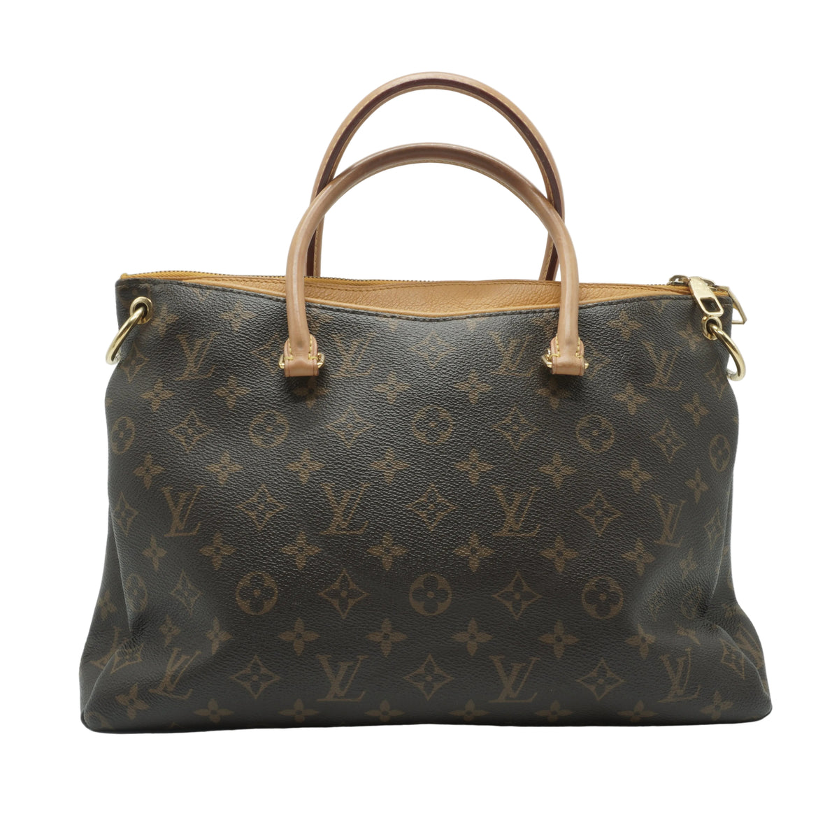 Louis Vuitton Pallas MM Mono Canvas With Yellow Safran Medium GHW