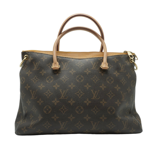 Louis Vuitton Pallas MM Mono Canvas With Yellow Safran Medium GHW