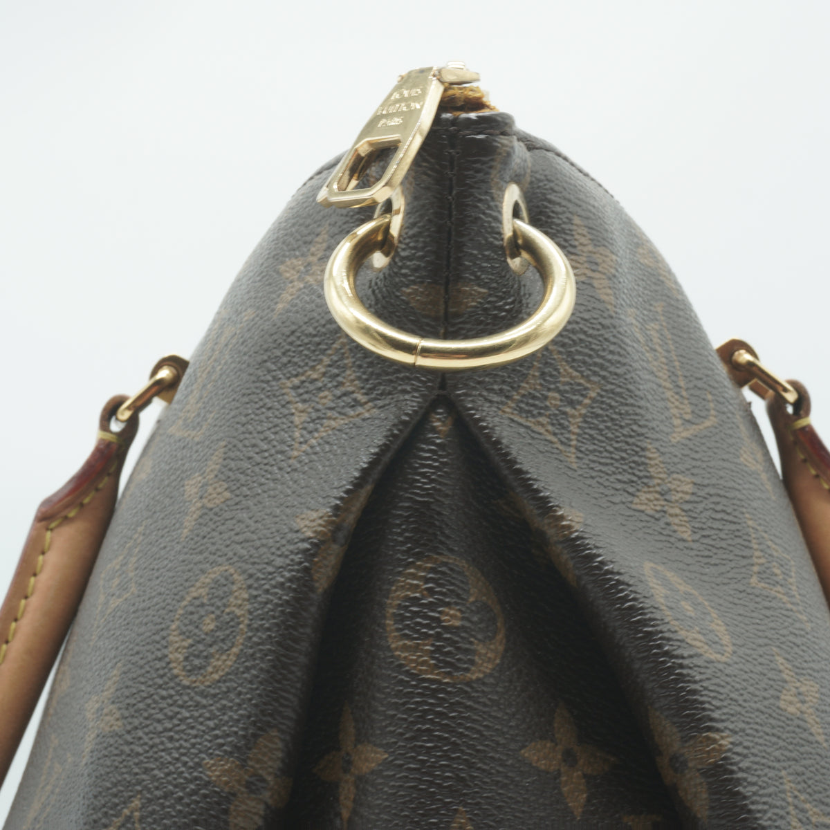 Louis Vuitton Pallas MM Mono Canvas With Yellow Safran Medium GHW