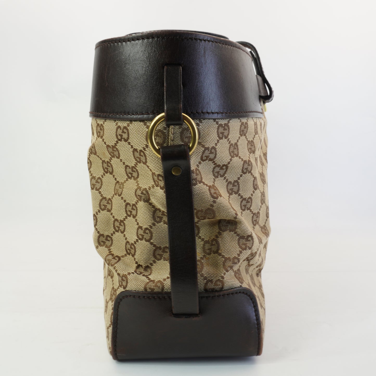 Gucci GG Canvas Belted Tote Bag Medium GHW