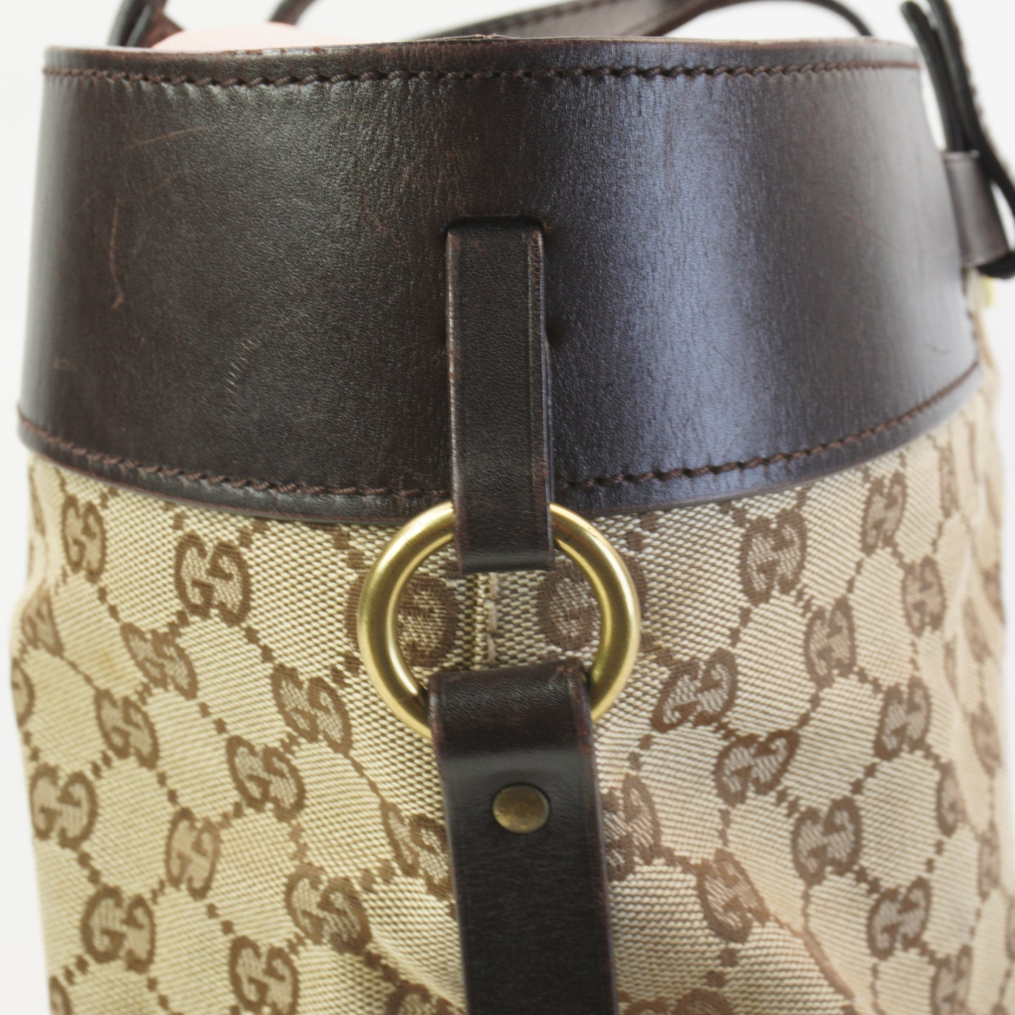 Gucci GG Canvas Belted Tote Bag Medium GHW