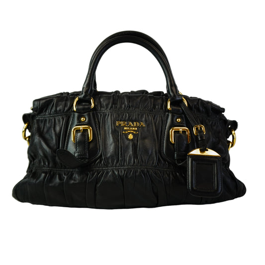 Prada Nappa Gaufre Leather Satche Bag GHW Medium