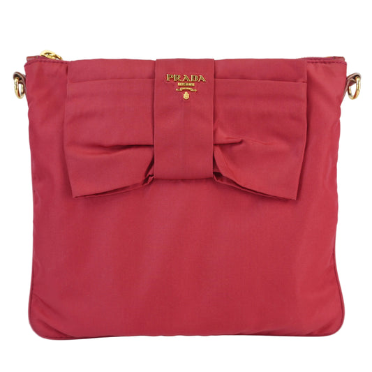 Prada Fiocco Bow Tessuto Nylon Pink