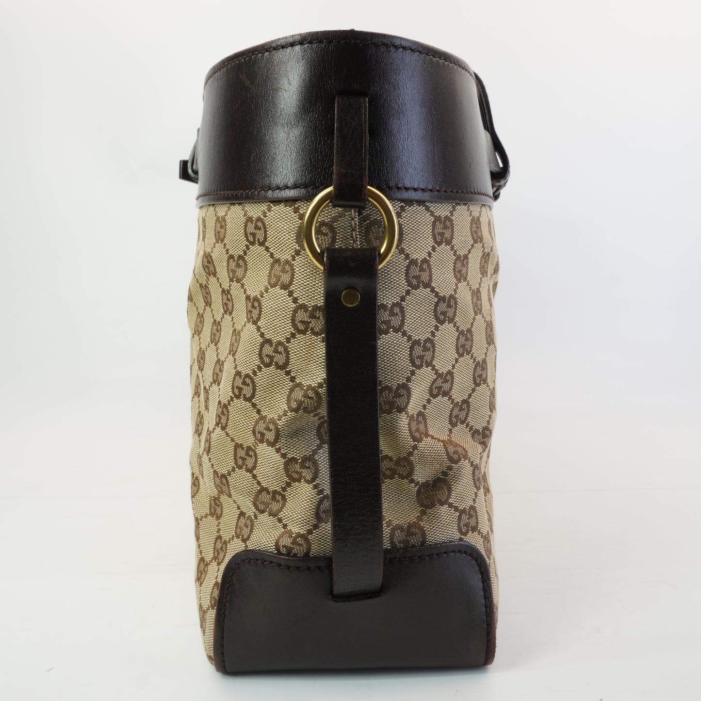 Gucci GG Canvas Belted Tote Bag Medium GHW