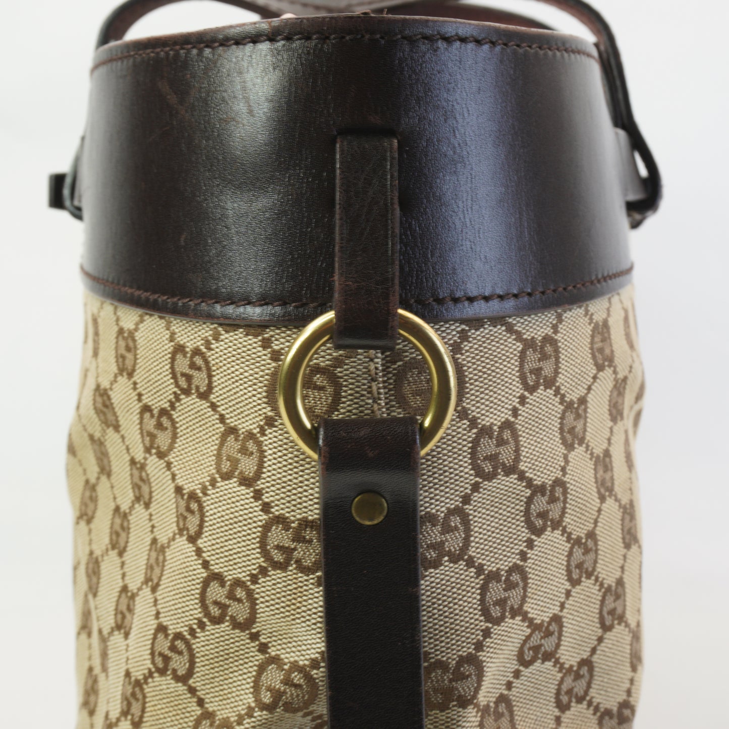 Gucci GG Canvas Belted Tote Bag Medium GHW