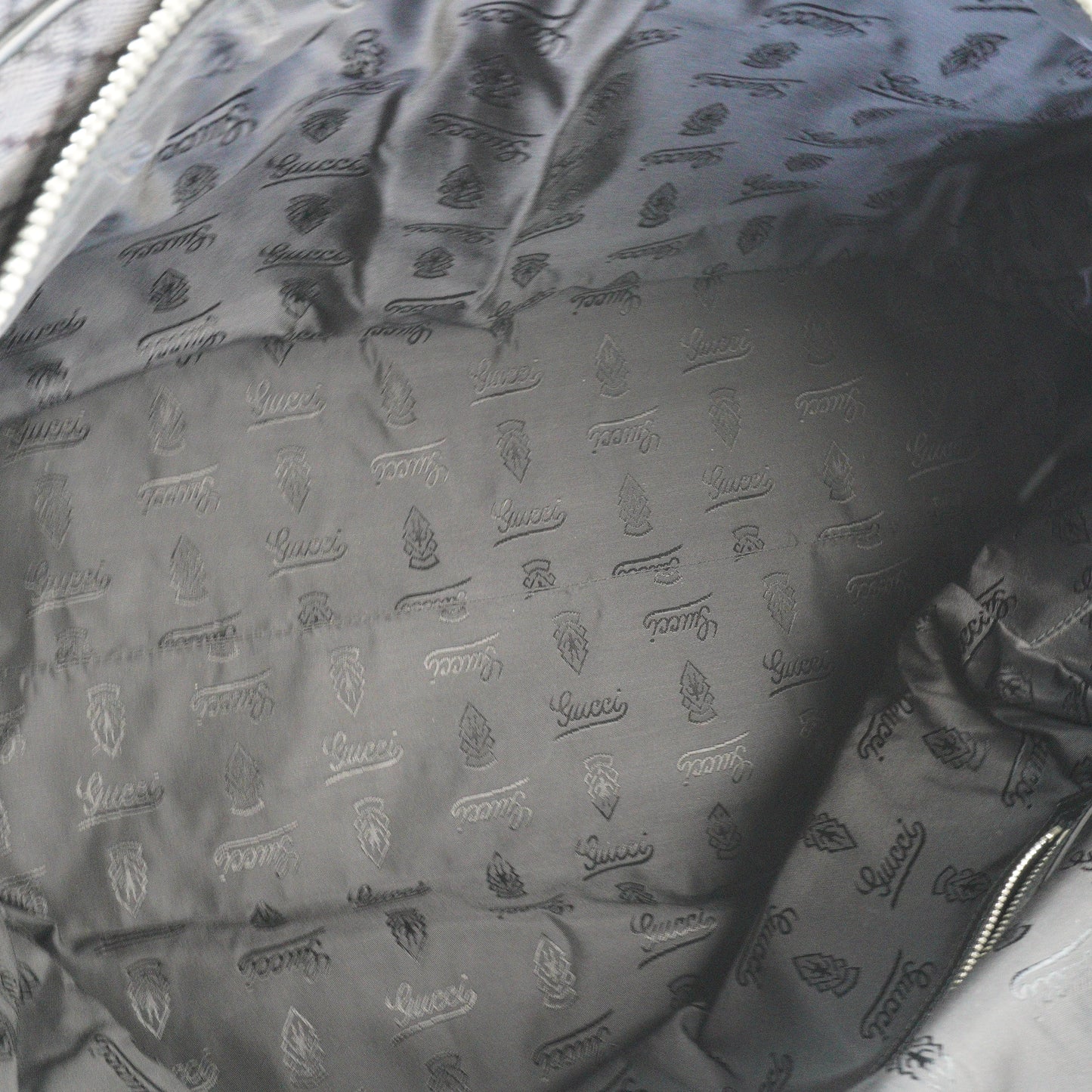 Gucci Diamante Canavas Bag Dark blue gray Large GHW