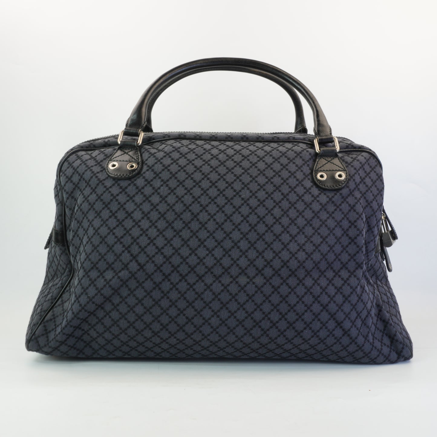 Gucci Diamante Canavas Bag Dark blue gray Large GHW
