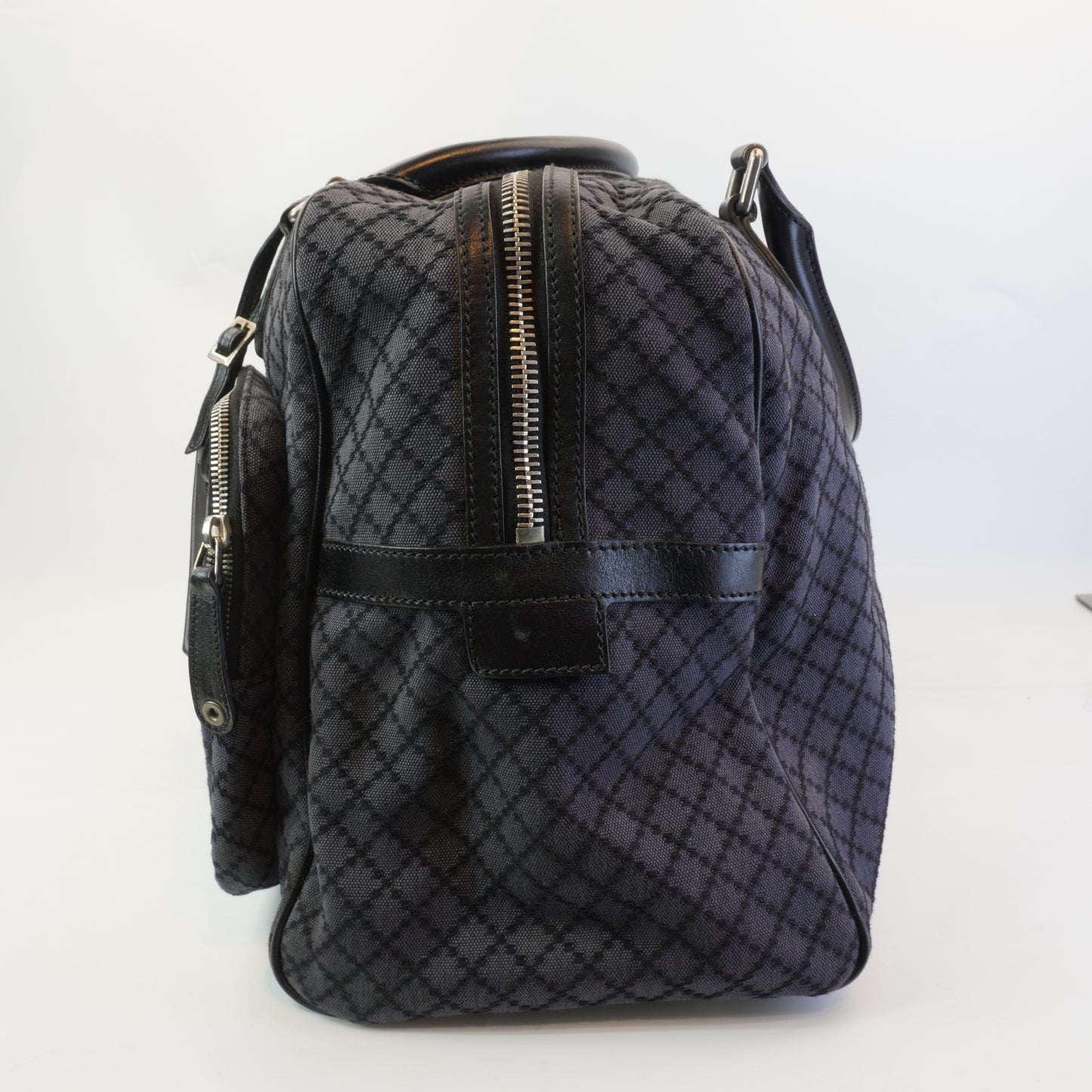 Gucci Diamante Canavas Bag Dark blue gray Large GHW