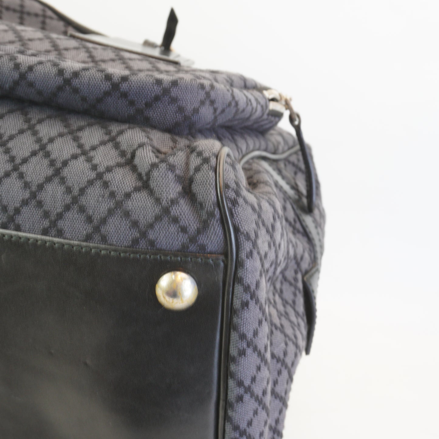 Gucci Diamante Canavas Bag Dark blue gray Large GHW