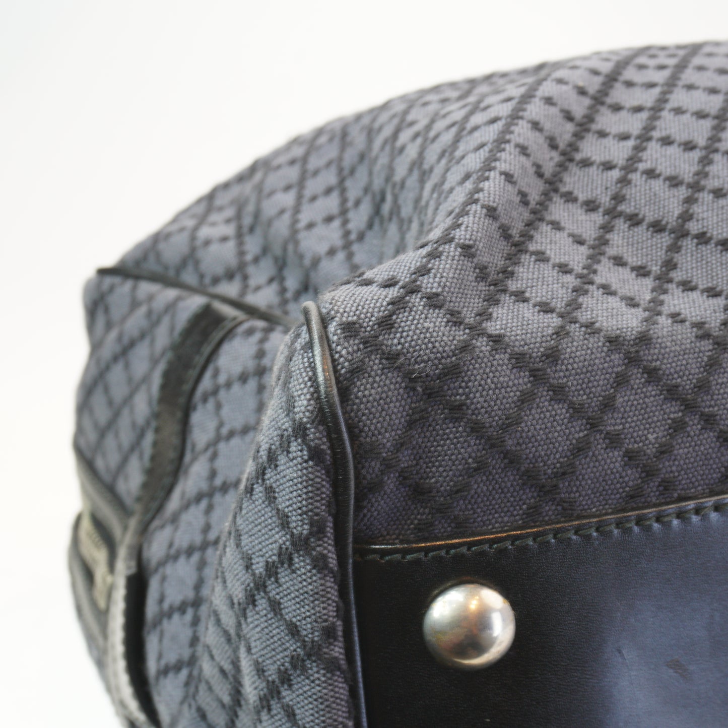 Gucci Diamante Canavas Bag Dark blue gray Large GHW