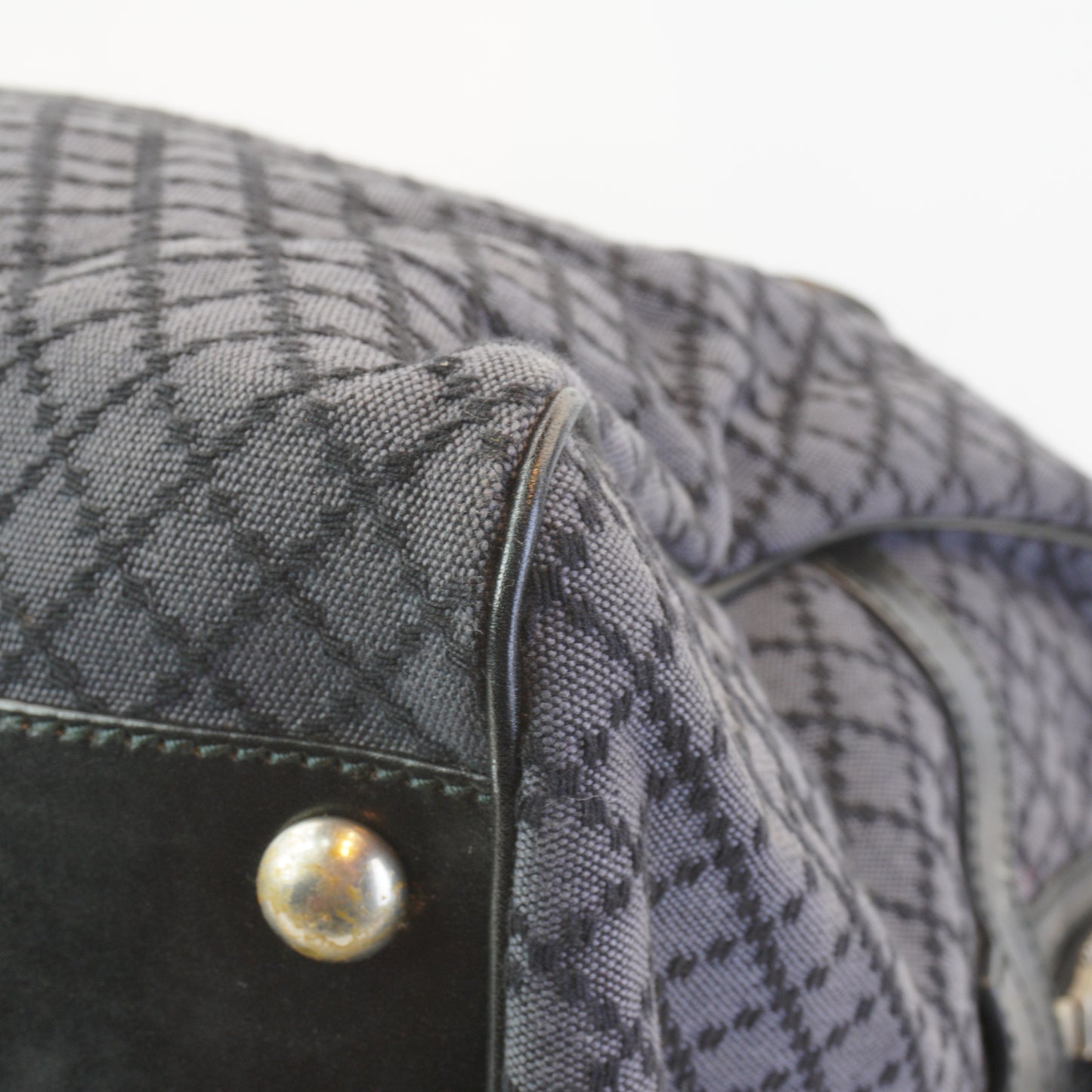 Gucci Diamante Canavas Bag Dark blue gray Large GHW