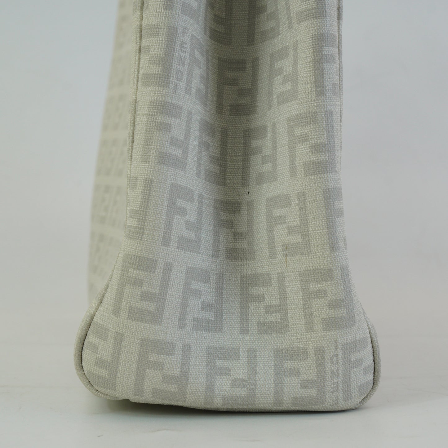 Fendi Zucchino FF Top Handle Mediium White SHW
