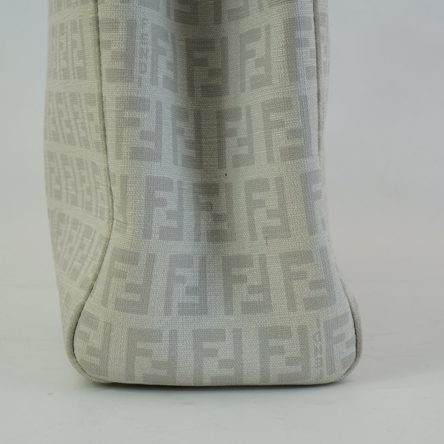 Fendi Zucchino FF Top Handle Mediium White SHW
