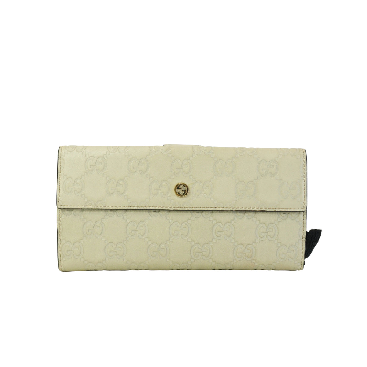 Gucci Guccissima Long Wallet Beige GHW