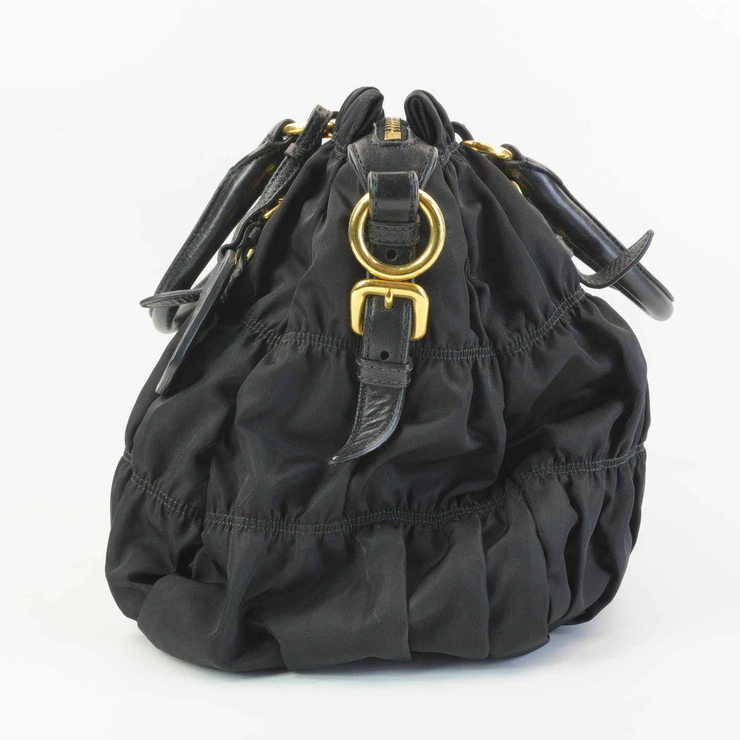 Prada Tessuto Gaufre Nylon Large Black GHW