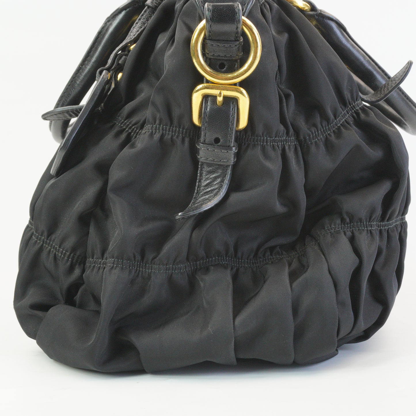 Prada Tessuto Gaufre Nylon Large Black GHW