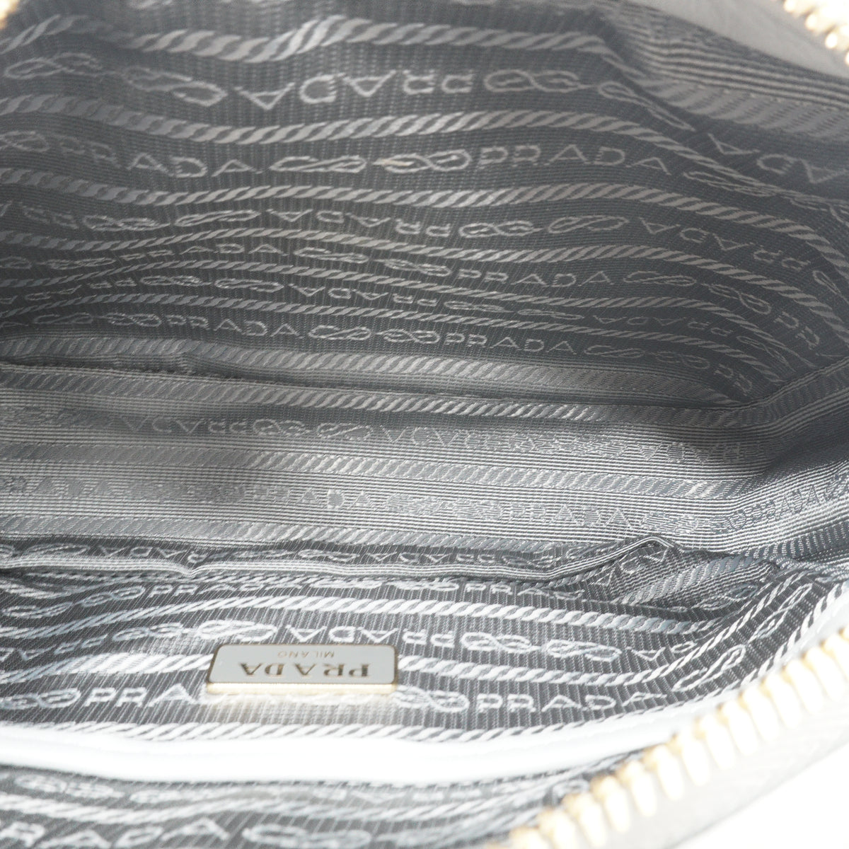 Prada	Nappa Gaufe Camera Bag Grey