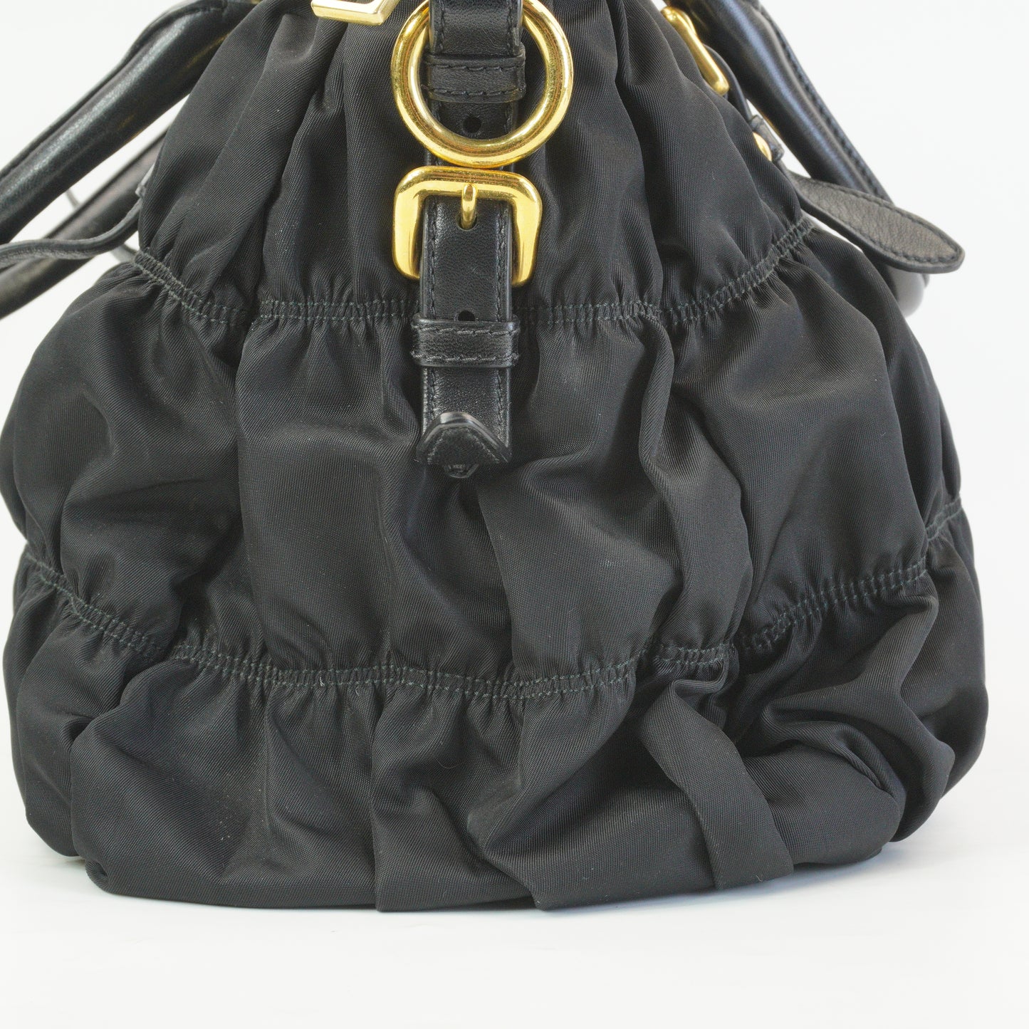 Prada Tessuto Gaufre Nylon Large Black GHW