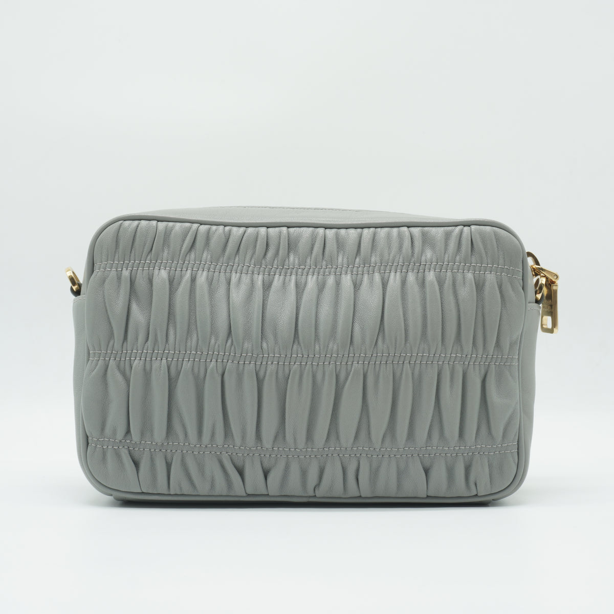 Prada	Nappa Gaufe Camera Bag Grey