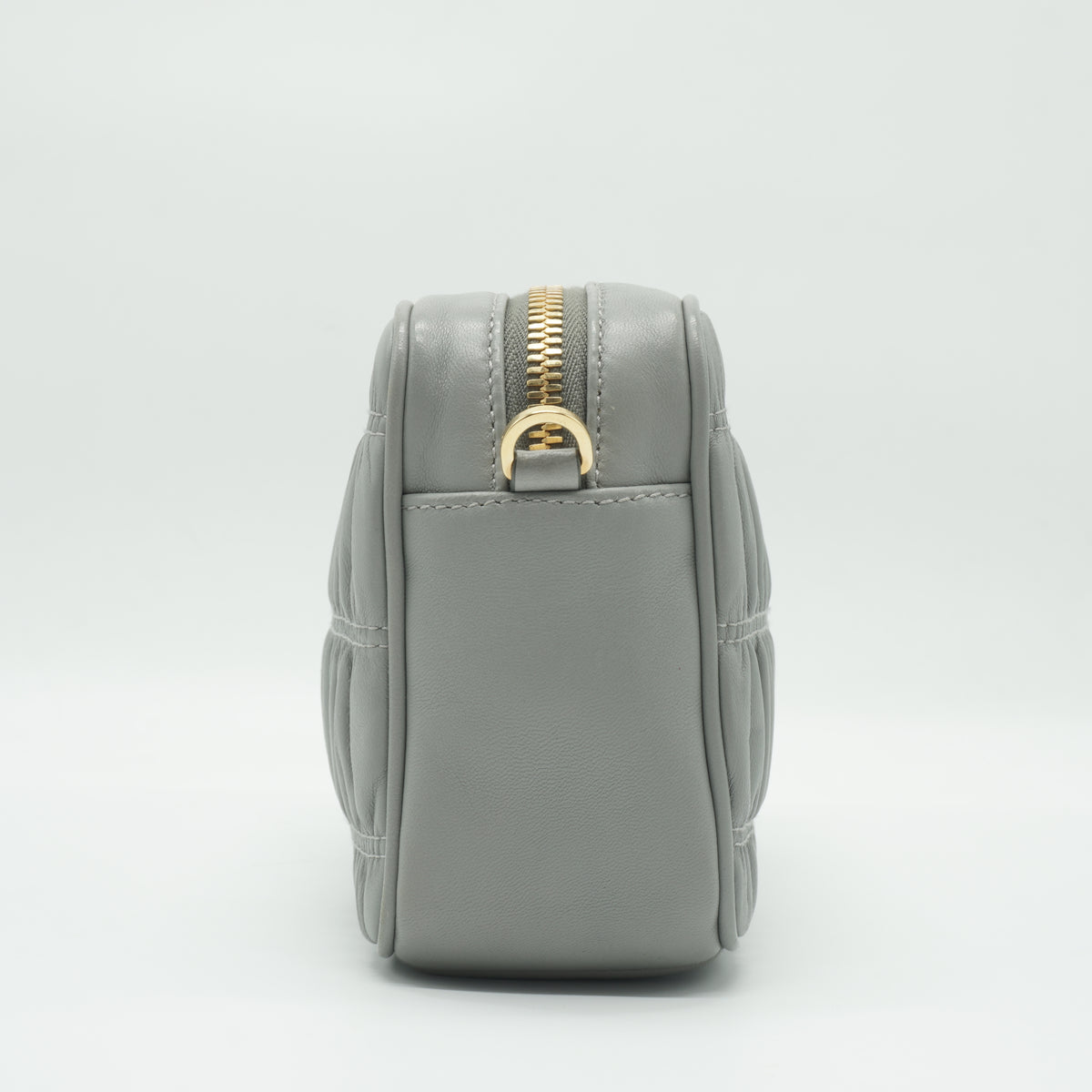 Prada	Nappa Gaufe Camera Bag Grey