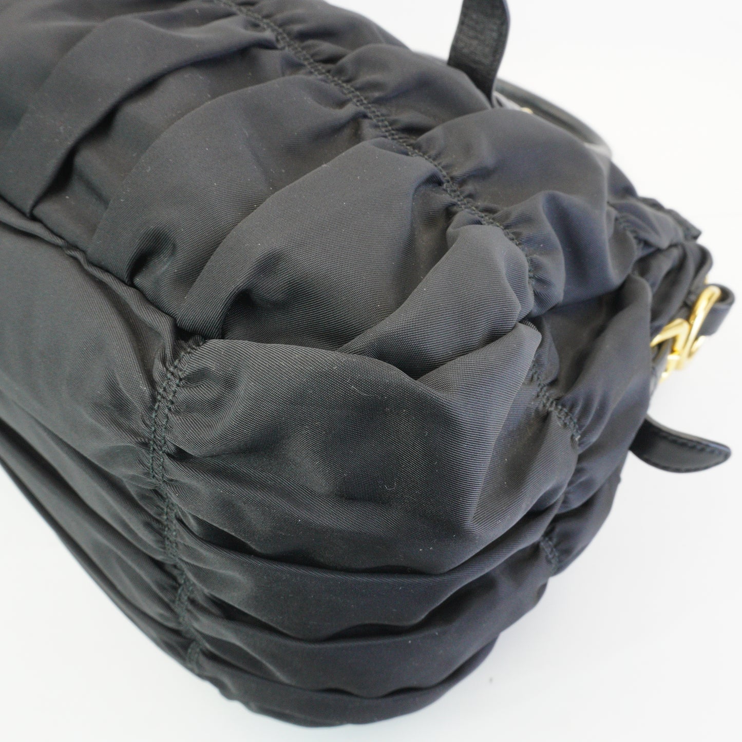 Prada Tessuto Gaufre Nylon Large Black GHW