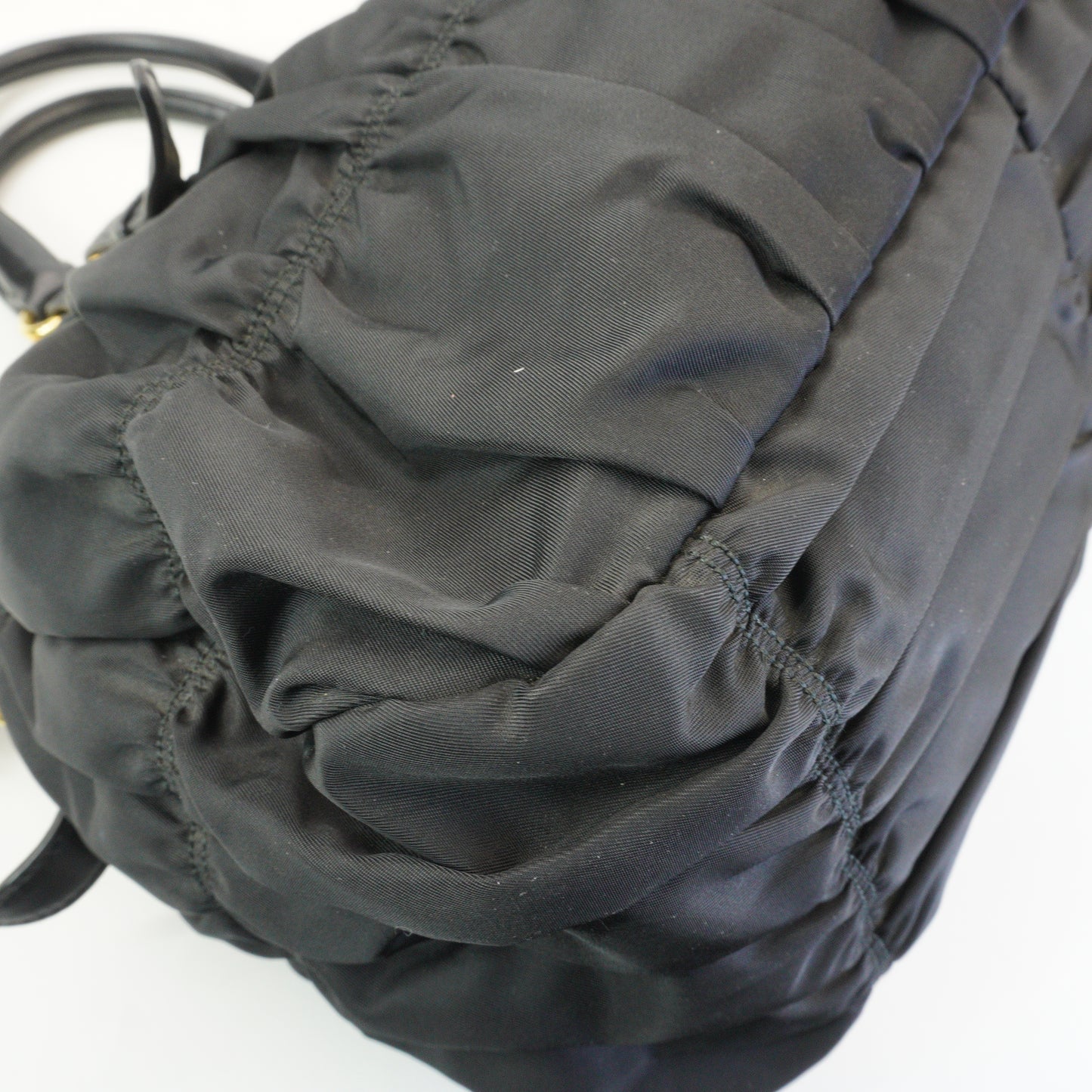 Prada Tessuto Gaufre Nylon Large Black GHW