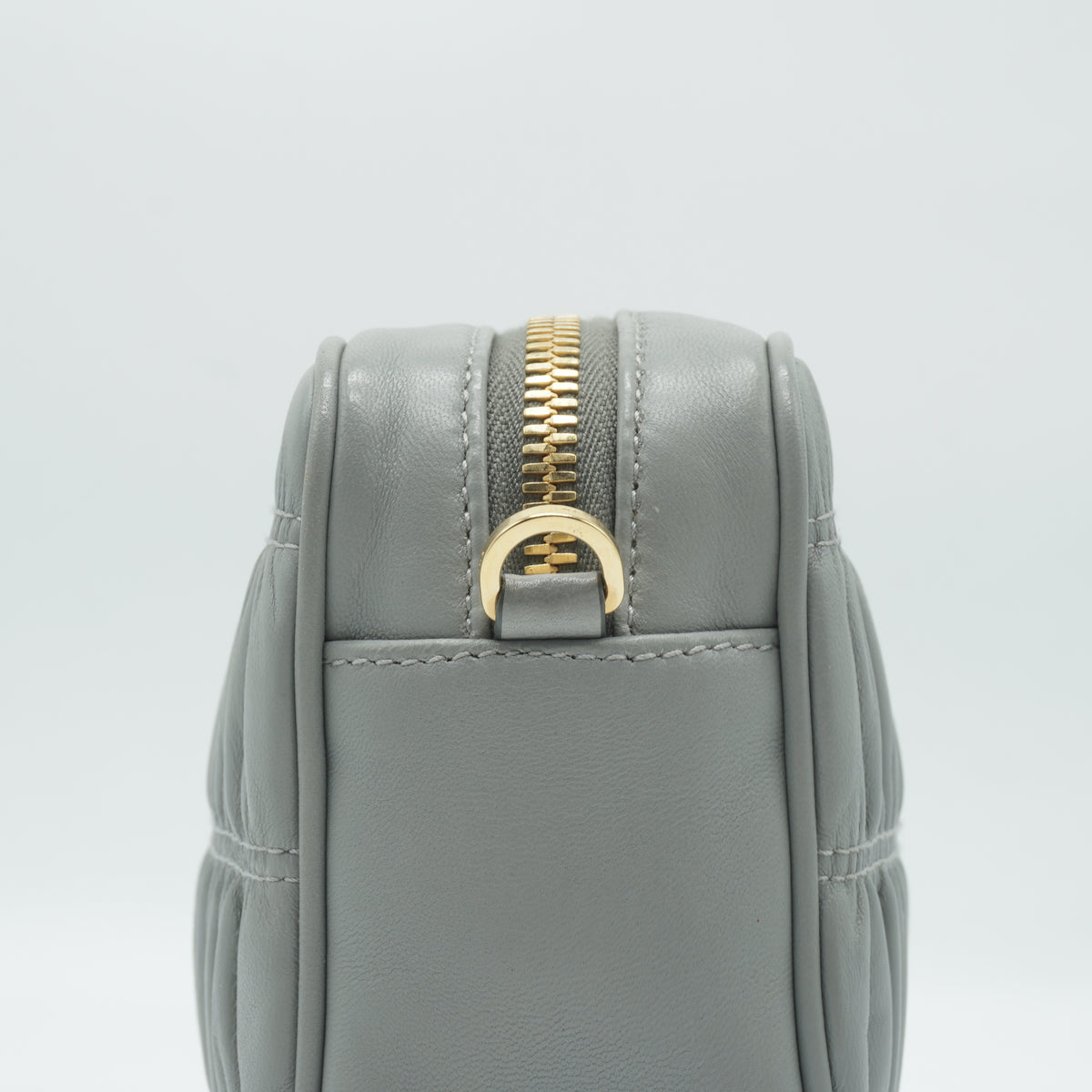 Prada	Nappa Gaufe Camera Bag Grey