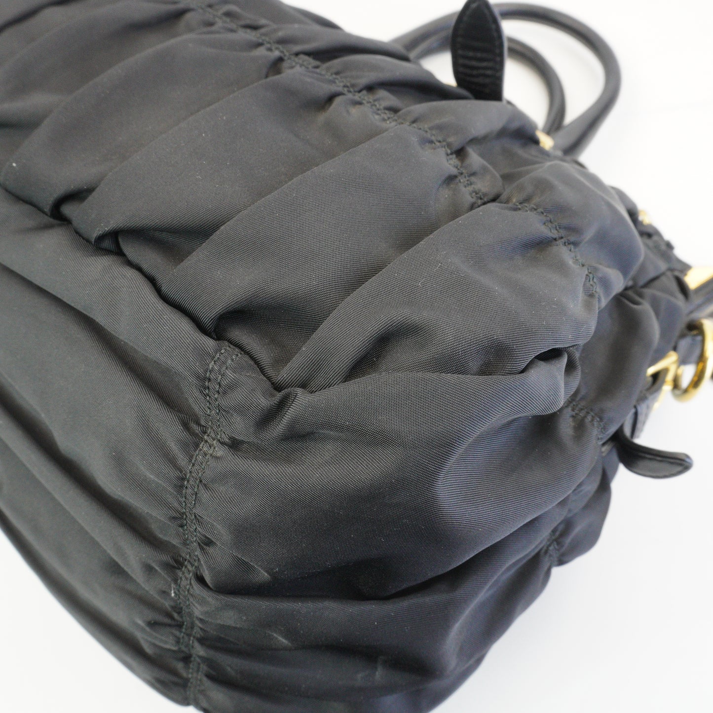 Prada Tessuto Gaufre Nylon Large Black GHW