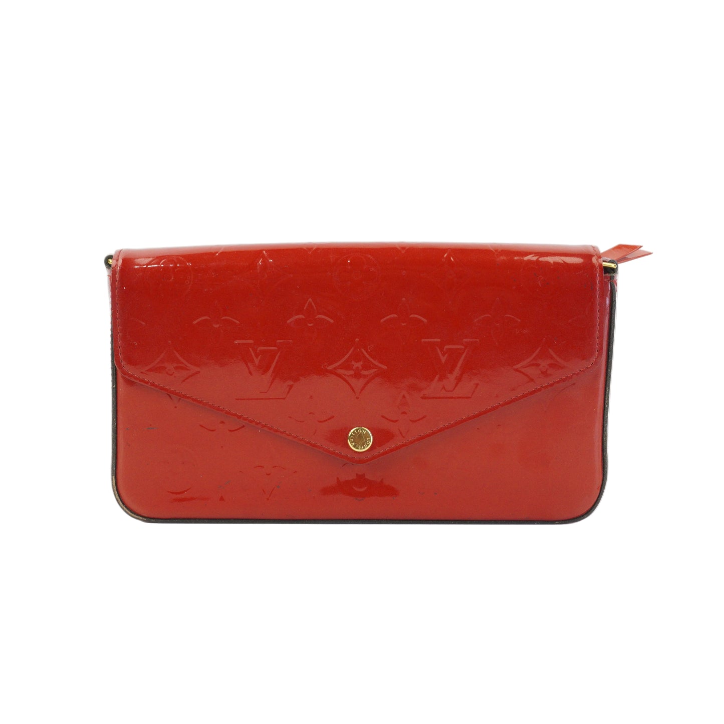 Louis Vuitton	Pochette Felicie Patent Red Small GHW