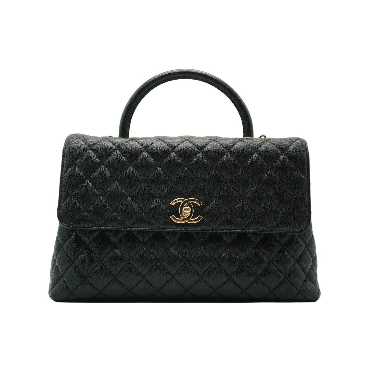 Chanel	Coco Handle Black Bag Jumbo GHW