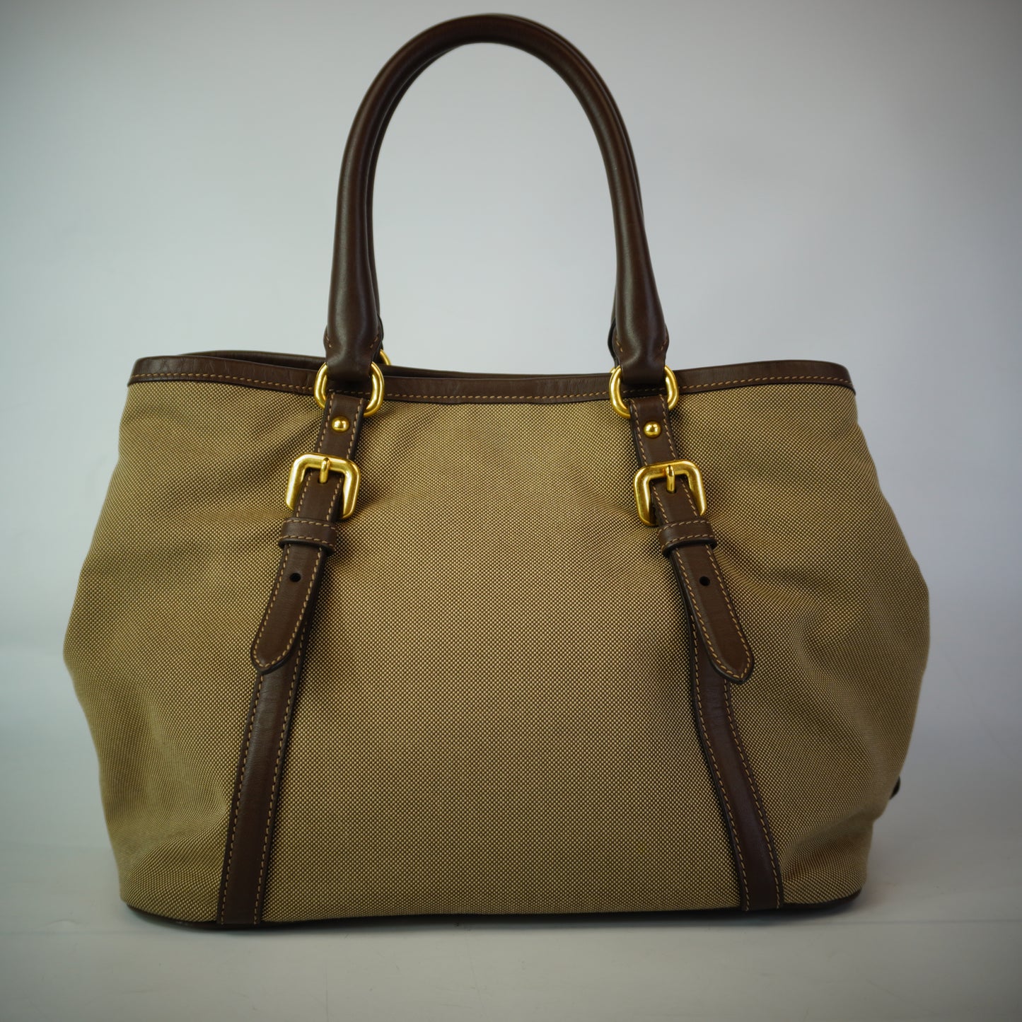 Prada Logo Jacquard Bow Tote Bag GHW Medium