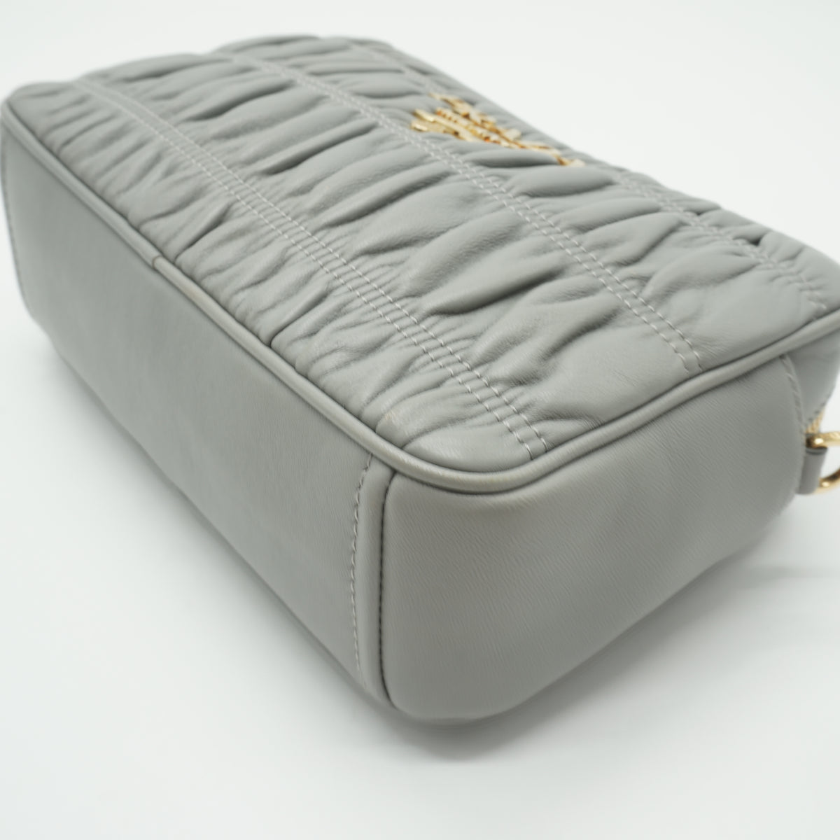 Prada	Nappa Gaufe Camera Bag Grey