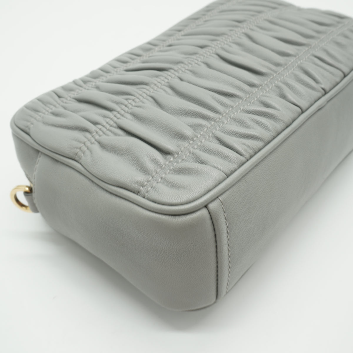Prada	Nappa Gaufe Camera Bag Grey