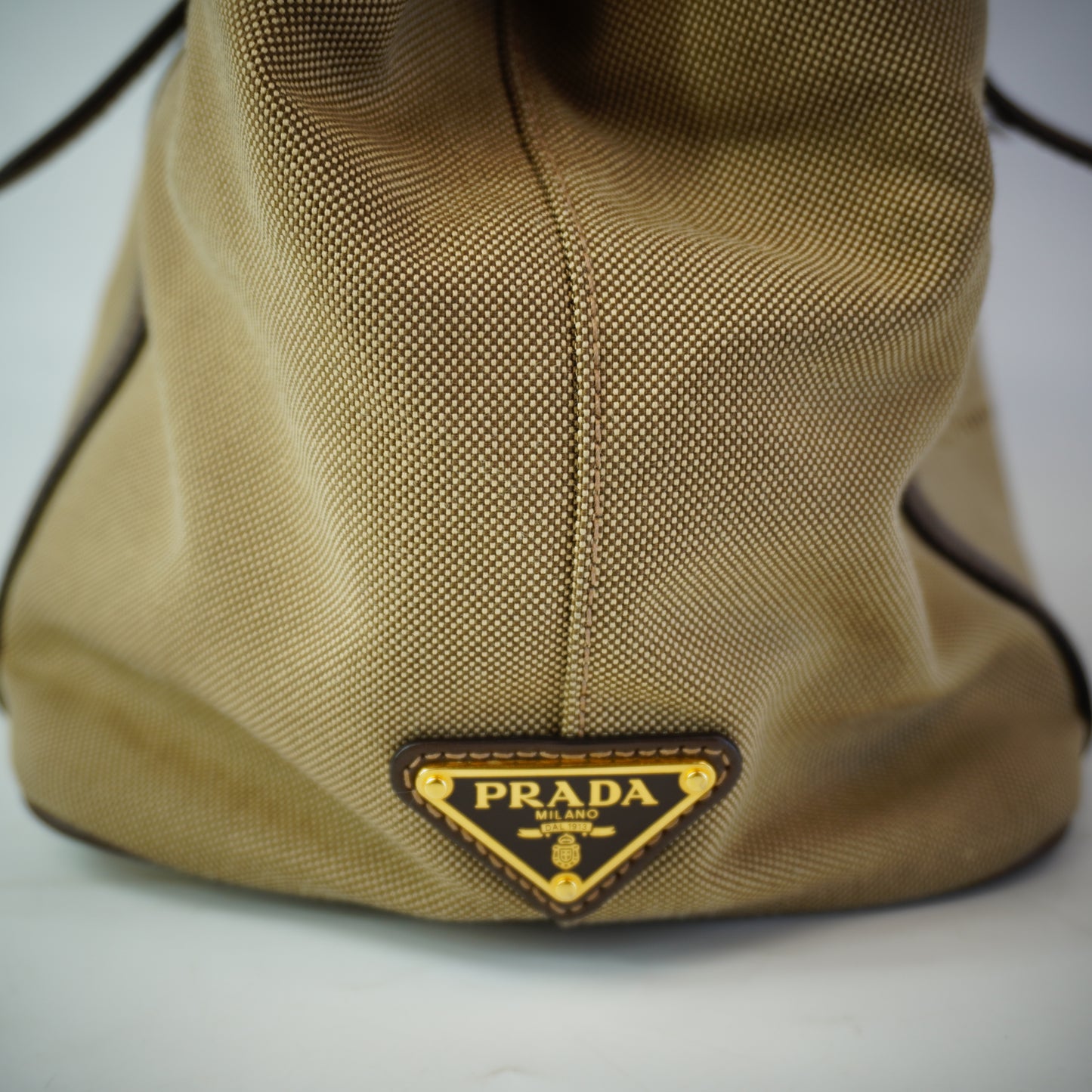 Prada Logo Jacquard Bow Tote Bag GHW Medium