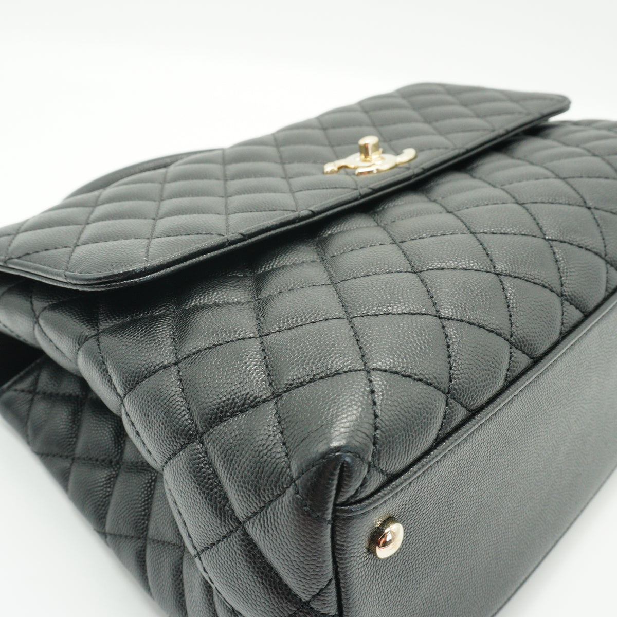 Chanel	Coco Handle Black Bag Jumbo GHW