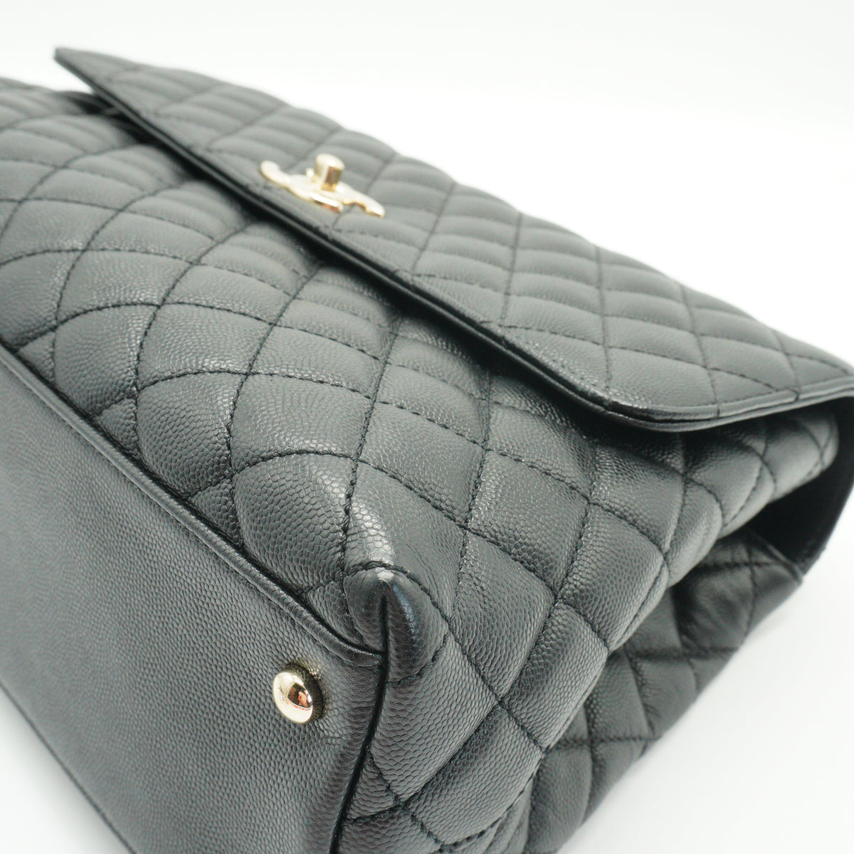 Chanel	Coco Handle Black Bag Jumbo GHW