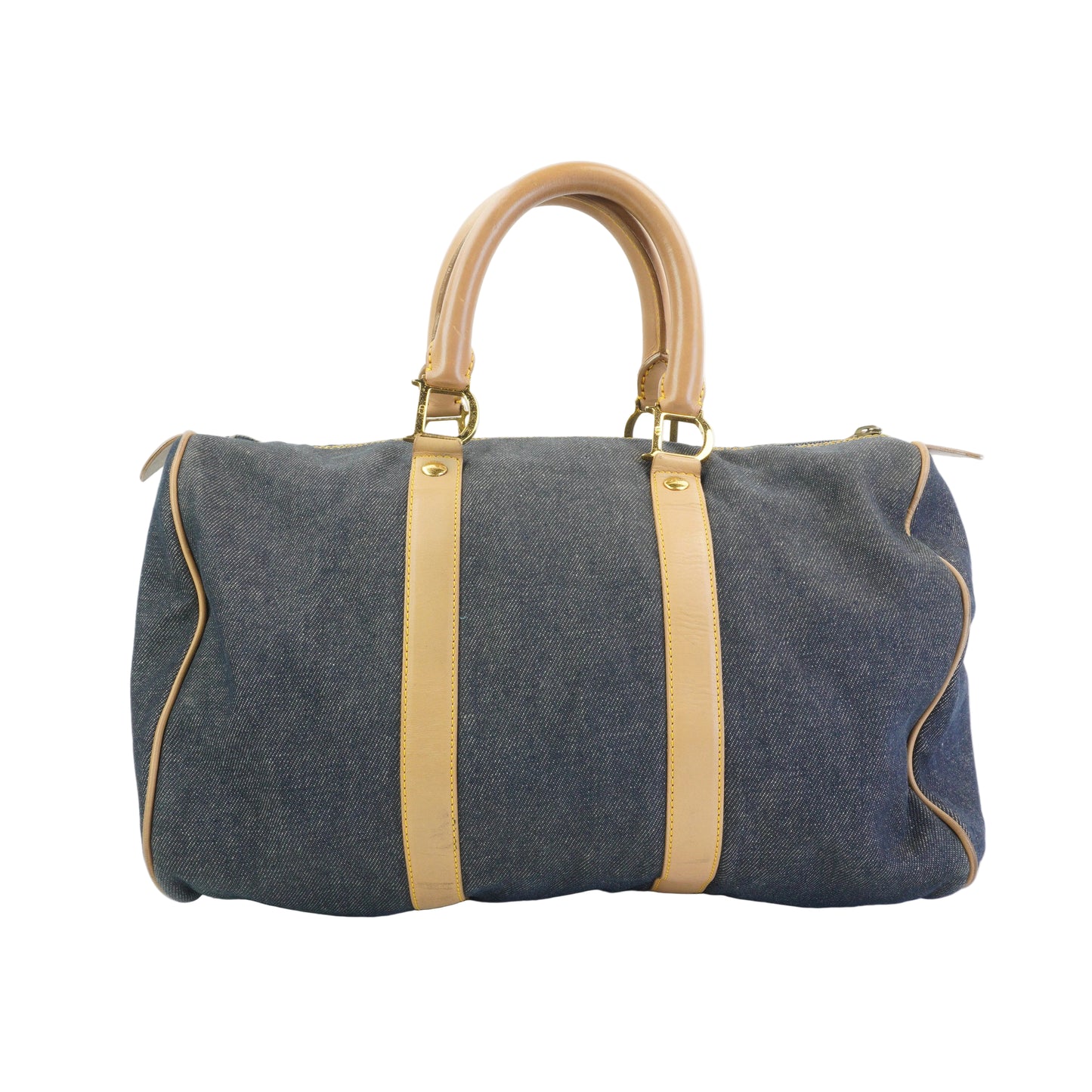 Dior	Denim Boston Large Blue GHW