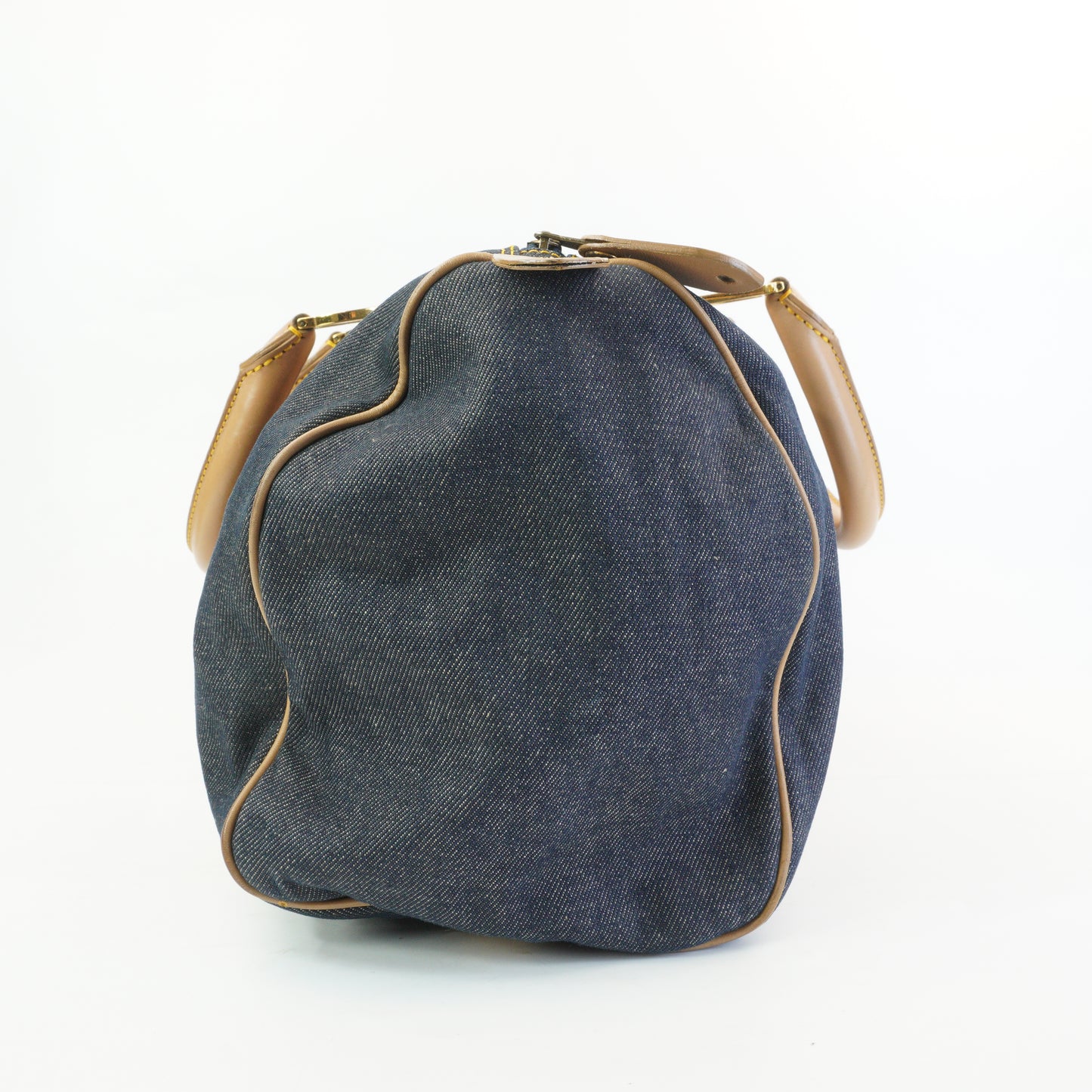 Dior	Denim Boston Large Blue GHW